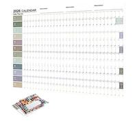 Wall Calendar Planner 2026 - 29 x 20 Inches Large Calendars Label Tip Sticker | Monthly Yearly Planning Calendar Office Home Wedding Table Program
