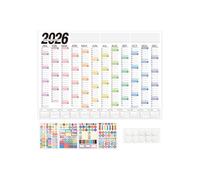 Wall Calendar Planner 2026 - Large Diary Oversized Monthly Chart to Support Academic and Private Planning Needs | School, College, Classroom, Office, Kitchen, Teachers, Families