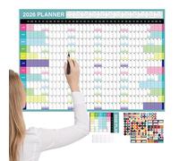 Wall Calendar - Poster Calendar 2026 | Planning Organizer for 12 2026 Grid Calendars, Event Appointment Planning Program Birthday Deadlines Pia