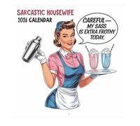 Wall Calendar - Sarcastic Wall Calendar | 2026 Retro Hanging Notebook for Decoration Ornaments Bedroom Workplace Woman Sustainable Climate Friendly Bur