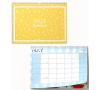 Wall Calendar Season Themed Design 2026 12 Month Family Wall Planner Easy to Write On School Organizer Minimalist Student A4 UK Bank Holidays and important dates listed