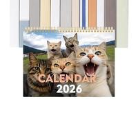 Wall Calendar | Vertical Monthly Holidays Reminder - Cute Cat Calendar - for Adults Kids Students Teachers Bedroom Classroom Home