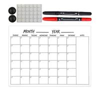 Wall Calendar, Writeable and Reusable with Magnets Undated Calendar Wall Planner for Classroom, Kitchen, Dorm, Home, Office, Back to School, Teachers, Students, Children, Teenagers