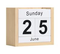 Wall Calender Wooden Block Calendar For Desk Cute Date Display Blocks Accessory Desk decor aesthetic(Wood Grain)