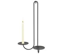 Wall Candle Holder, 2-Arm Candelabra Made of Iron, Iron Halloween Candlestick, Black Candle Holder, for Table Decoration, Mantle