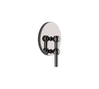Wall Candle Holder H14.5 Black Chrome
