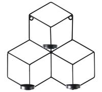 Beliani Wall Candle Holder Tarouca Metal 31 Cm Black