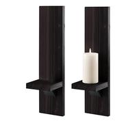 Wall Candle Sconces - Wall Mount Wooden Pillar Candle Sconces, Rustic Wall Mount Wooden Pillar Candle Sconces, Farmhouse Wall Candle Sconces Vintage Wall Candle Holders Decor