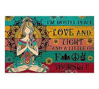 Wall Canvas Hippie Yoga I M Mostly Peace Love And Light Canvas Painting Abstract Posters And Prints Wall Art Pictures For Home Decorholiday Gift 20X28 Inch