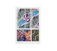 wall canvas Vintage art deco pattern, variations 7 from our own Variations Quatre-Vingt-Six Motifs Décoratifs En Vingt Planches (1928) by Édouard Bénédictus. wall decor picture 20X30cm Unframed