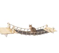 wall cat ladder real wood Cat Climbing Wall Scratching Mat ,2 cat stairs and 10 Steps Bridge, TRee-022-1