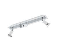 Wall Ceiling 3 Spot Light Colour White Chrome Shade & Back Plate Bulb GU10 3x5W