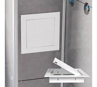 Wall Ceiling Aluminum Alloy Attic Access Door, Bathroom Shower Access Panel for Tile Wall, Recessed Wall Access Door, White, Magnetic Lock, for Drywall/Ceiling/Wall/Attic(9.8x12in(25x30) cm)