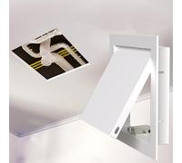 Wall Ceiling Aluminum Alloy Attic Access Door, Push to Click Inspection Hole Cover for Tile, White Service Shaft Door Panel, - Indoor Use for Home and Office Improvement(8x16in/20.3x40.6cm)