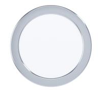 Wall / Ceiling Flush Downlight Chrome Steel 10.5W Built in LED 166mm Round