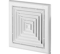 WALL CEILING GRILL for 100mm duct. Plastic white, 4 directions air flow(TS3) by Awenta