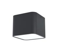 Wall / Ceiling Light Black Square Accent Downlight 1 x 28W E27 Bulb Loops Black One Size