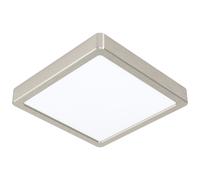 Wall / Ceiling Light Satin Nickel 210mm Square Surface Mounted 16.5W LED 3000K Loops Metallics One Size