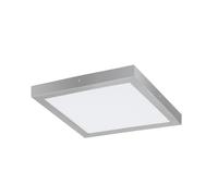 Wall / Ceiling Light Silver 400mm Square Surface Mounted 25W LED 4000K