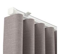 Wall/Ceiling Mount Curtain Track Rail, Heavy Duty Aluminum Water Wave Curtain Track Cross Closure for Better Light Blocking, Curtain Rod For Office, Living Room, Bedroom (100 cm - 600 cm)(130cm(4.3FT)