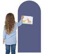 Wall Chalkboard - Arched Magnetic Peel & Stick, Smooth Writing Milk Tea Pattern Wallpaper | Large Self-Adhesive Beginner Kit for Playroom Game Room School Classroom Home Bedroom Decor Use