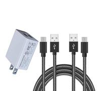 Wall Charger 5V 2A/1A with 2 PCS 6.6FT Micro USB Cable for PS4 Controller Charger PS4 Slim/Pro, Xbox One S/X Fire HD67810 Kids Edition and Charging Fire HD67810 Tablet,HDX 6" 7" 8.9"