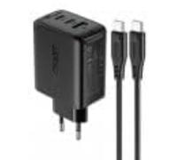 Wall Charger Acefast A13 PD 65W, 2x USB-C + USB (black)