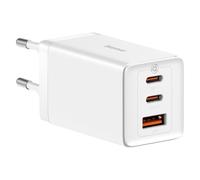 Wall Charger GaN5 Pro 65W USB + 2xUSB-C QC3.0 PD3.0 with USB-C 1m Cable, White