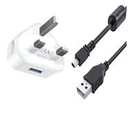 Wall Charger & Power Adaptor USB Data Cable Lead For Panasonic Lumix DMC-LS80
