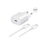 Wall charger - Yuan Yuan - For Samsung Galaxy Tab A9+ Plus 11" - 25W - USB-C - 1m USB-C cable White