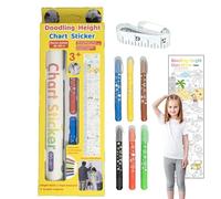 Wall Chart for Bedroom, Decorative Adhesive Ruler - Size Sticker with Drawing, for Girls, Boys, Nursery, Home, Playroom, Classroom, Children's Room