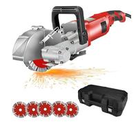 Wall Chaser Cutting Machine, 4000W Electric Handheld Grooving Tool for Stone, Brick, and Concrete