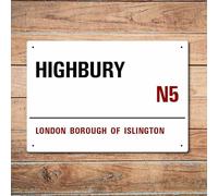 Wall Chimp London Metal Street Sign Highbury Street Sign 8X12 Inches