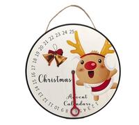 Wall Christmas Countdown Calendar Wooden Countdown Sign Ornament For Christmas, Winter Holiday Scene Accessories Countdown Clock Assembly