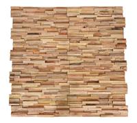 Wall Cladding Panels Solid Teak Wood Whitewash 54x20x2cm Rustic 10pcs Set 1.08m²