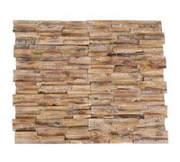 Wall Cladding Panels Solid Teak Wood Whitewash 56x18x2cm 10pcs Rustic 3DTextured