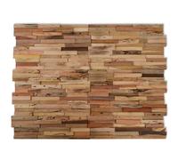 Wall Cladding Panels Wall Covering Decoration Solid Teak Wood 10 pcs vidaXL