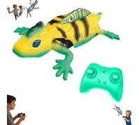 Wall Climbing Gecko,Glow in The Dark Wall Crawling Crawler Gecko w LED Eyes,W-all Crawler Robot Geckos,Rechargeable Remote Control Robot Kids Toys,Christmas Stocking Stuffers for Boys Girls Teens