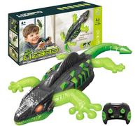 Wall Climbing Gecko RC Toy - Glow in The Dark Wall Crawling Crawler Gecko w LED Eyes, Electric Remote Control Lizard Toy for Kids, Christmas Fun Novelty Toys Gifts for Boys Girls Teens Ages 4 5 7 8 +