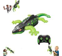 Wall Climbing Gecko RC Toy,Glow in The Dark Wall Crawling Crawler Gecko w LED Eyes,W-all Crawler Robot G-ecko Remote Control,Floor Ceiling Crawling Electric Lizard Rc Toy,Xmas Fun Novelty Toys Gifts