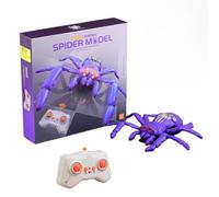 Wall Climbing Gecko Spider Toy, 360° Rotating Remote Control Electric Lizard Robot with LED Lights, USB Rechargeable RC Spider Robot Toy for 3 4 5 6 7 8 9 Year Old Boys Girls Gift