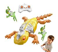 Wall Climbing Gecko, Wall Climbing Lizard, Realistic Remote Control WallClimbing Lizard, RC Robot Crawls Along Walls and Ceilings, Gift for Age 3, 4, 5, 6, 7, 8+ Years (Yellow)