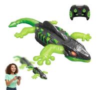 Wall Climbing Gecko with Glow in The Dark Feet, Remote Control Wall Crawler Gecko, Floor Ceiling Crawling Electric Lizard Rc Car Toy Birthday Gifts for Boys & Girls Ages 4+
