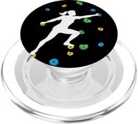 Wall Climbing Girl Silhouette Boulder Bouldering PopSockets PopGrip for MagSafe
