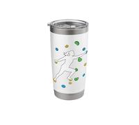Wall Climbing Girl Silhouette Boulder Bouldering Stainless Steel Insulated Tumbler