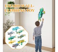 Wall Climbing Lizard, 2025 New Wall Climbing RC Chameleon Toy,Rechargeable Remote Control Lizard Toy with LED Eyes And Realistic Movement, Dual Mode Floor & W-all Driving