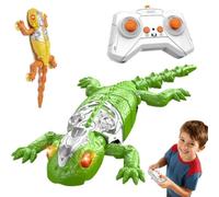 Wall Climbing Lizard, 2026 Upgraded Wall Crawler Robot Gecko Remote Control, Floor Ceiling Crawling Electric Lizard Rc Car Toy with LED Eyes, Christmas Birthday Gifts for Boys Girls Teens (Green)