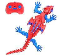 Wall Climbing Lizard,Wall Crawler Robot Gecko Remote Control,Floor Ceiling Crawling Electric Lizard Rc Car Toy,Cool Kids Toys,Christmas Birthday Gifts for 3 4 5 6 7 8 9+ Year Old Boys Girls Teens Red
