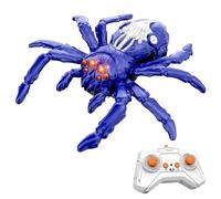 Wall Climbing Spider Remote Control Robot Toy, RC Creepy Crawly Spider with LED Red Eyes, Climbs Walls & Ceilings, Fast Moving Prank Toy for Kids 3-12, Indoor Halloween Christmas Birthday Gift