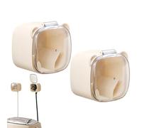 Wall Clips for Cords - Traceless Organizer,with Dustproof Clear Cover Traceless Adhesive Plug Hooks for The Wall | for Kitchen Bedroom Hotel School Home Workplace Apartment